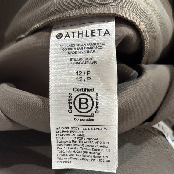 Athleta Steller Tight Trouser Inspired Leggings, Zipper Pockets, 12 Petite - Picture 6 of 6
